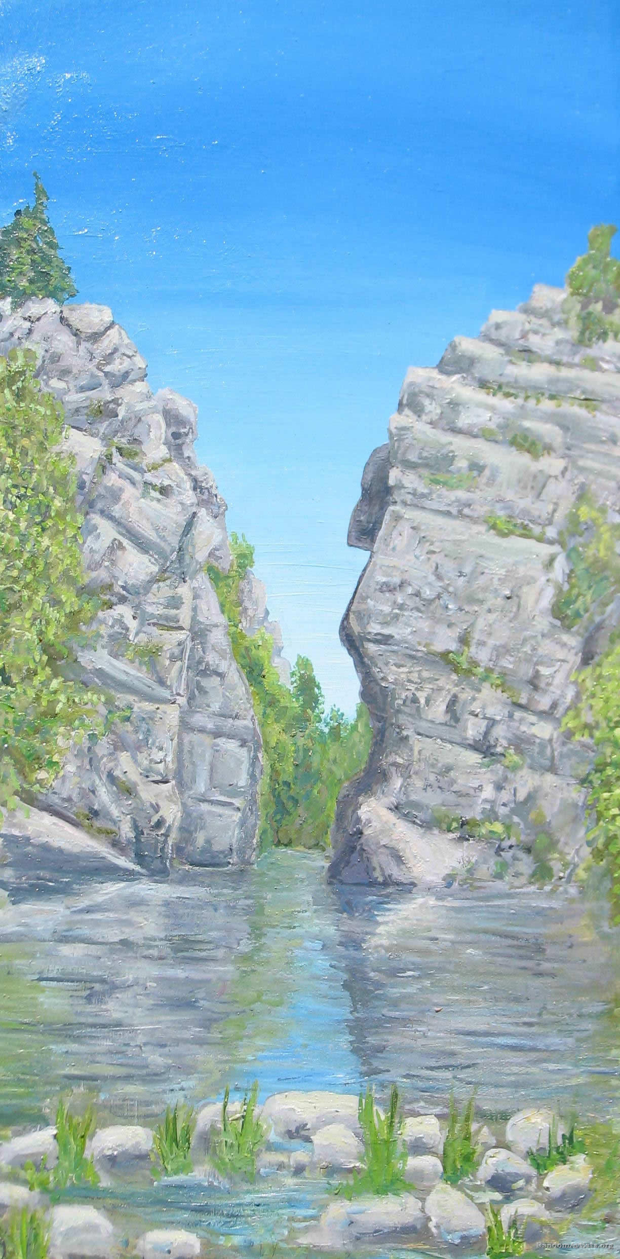 cabril gorge serpins oil painting