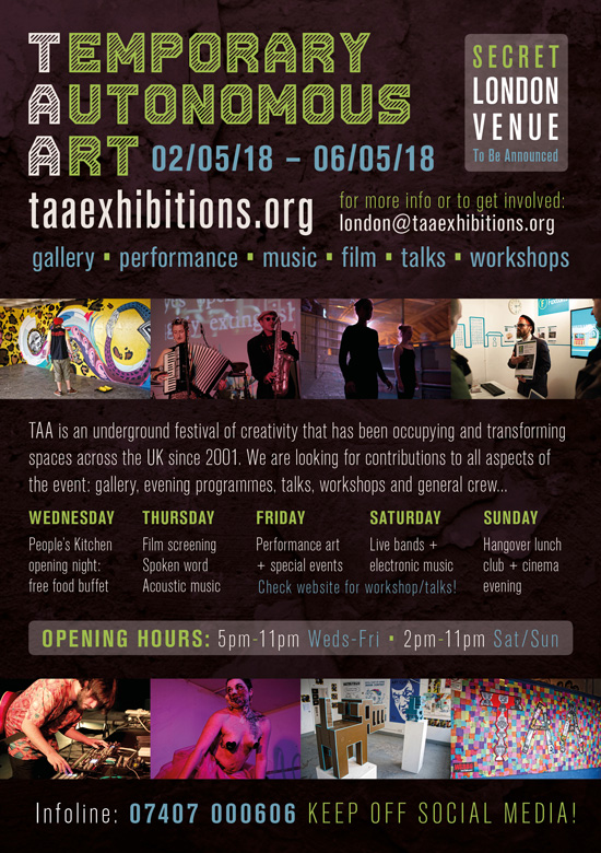 TAA London 2018 flyer back